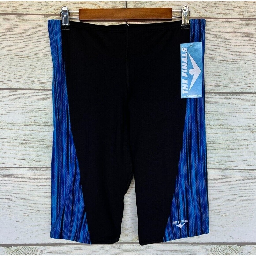 The Finals Swim Shorts Mens Size 38 Zircon GLD Blue Jammer Swimsuit Shorts New